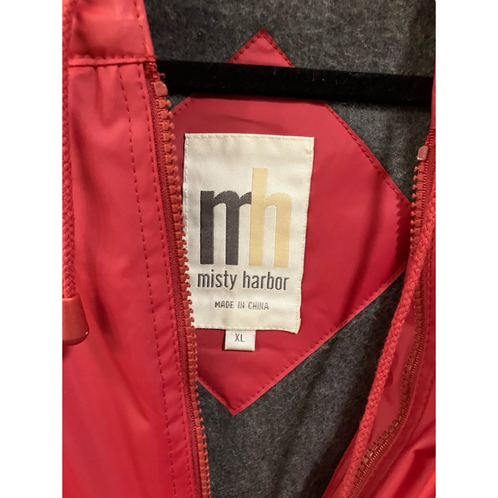 Misty Harbor Red Slicker Hooded Lined Raincoat XL - Picture 10 of 10